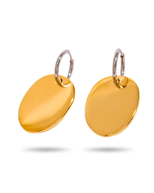GOLD PEBBLE DROP EARRINGS