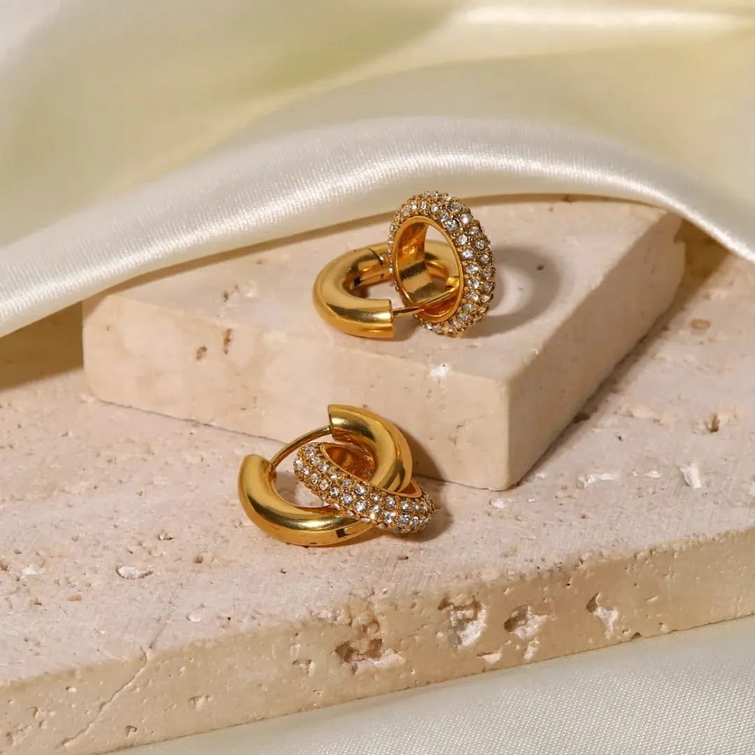 GOLDEN DUO LOOP EARRINGS
