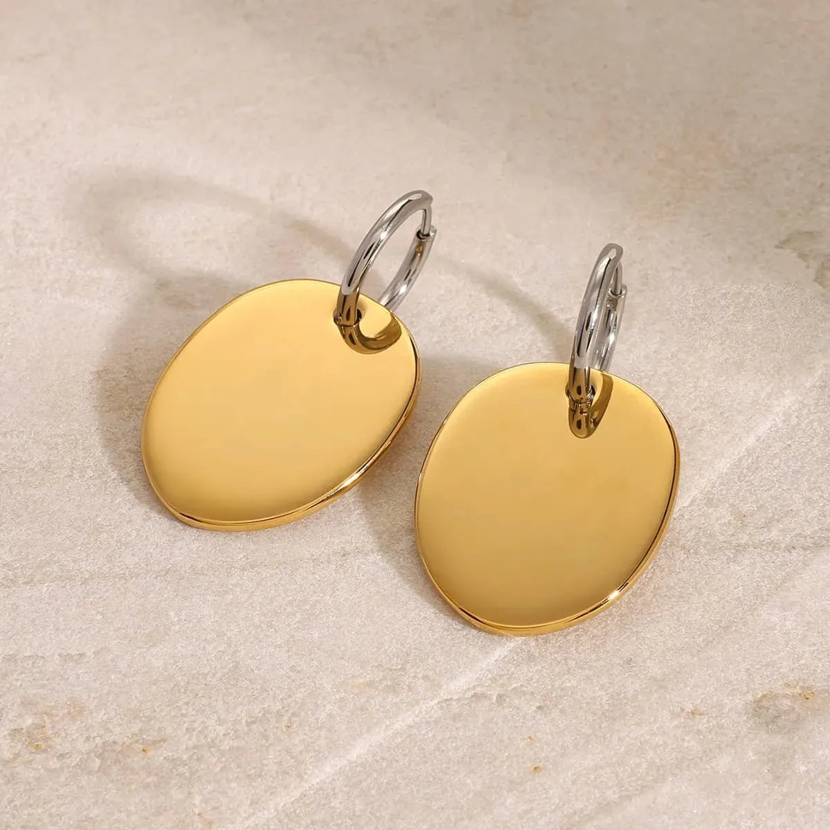 GOLD PEBBLE DROP EARRINGS