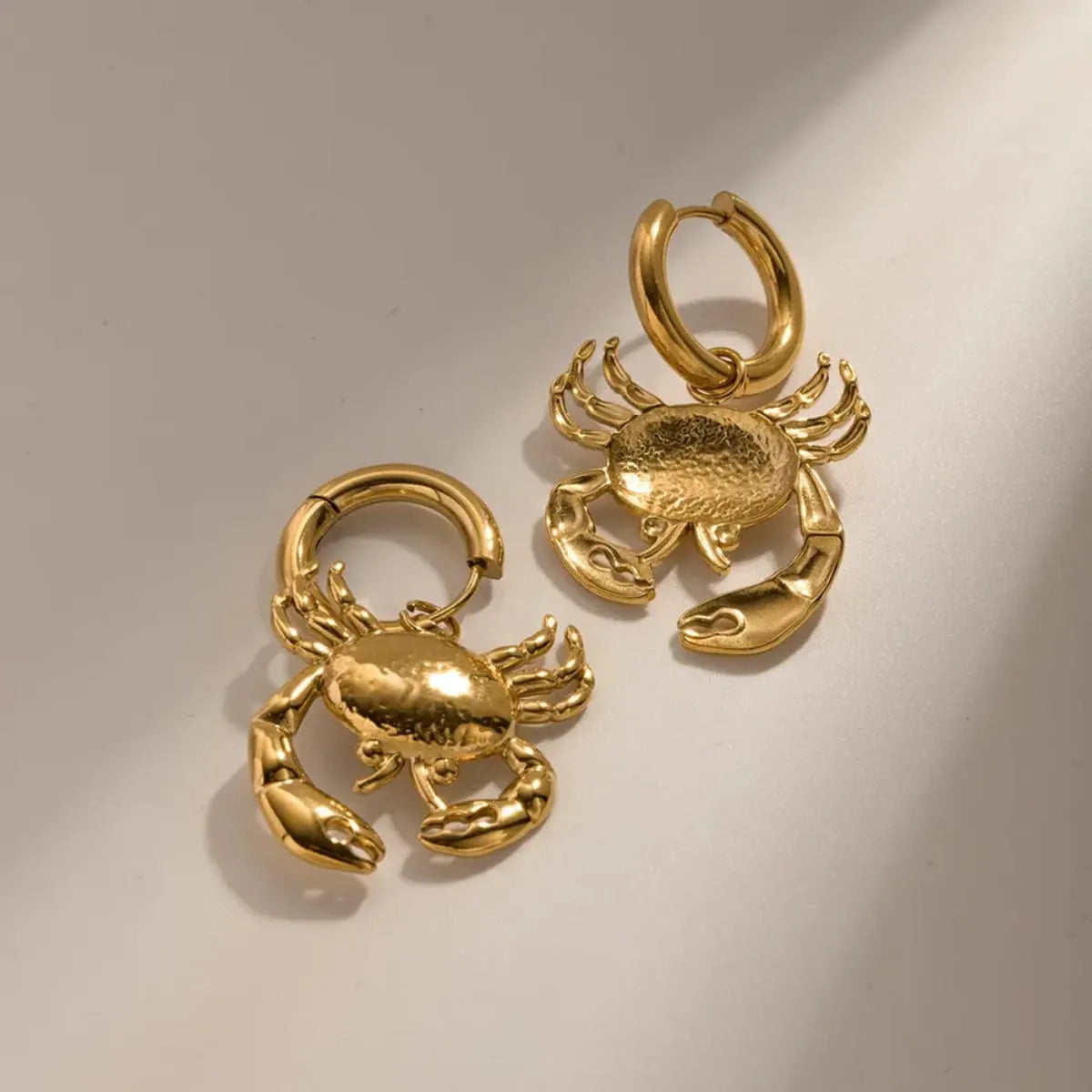 CRAB CHARM HOOPS