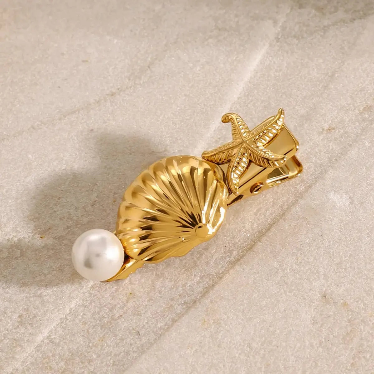 SEASHELL PEARL HAIR CLIP