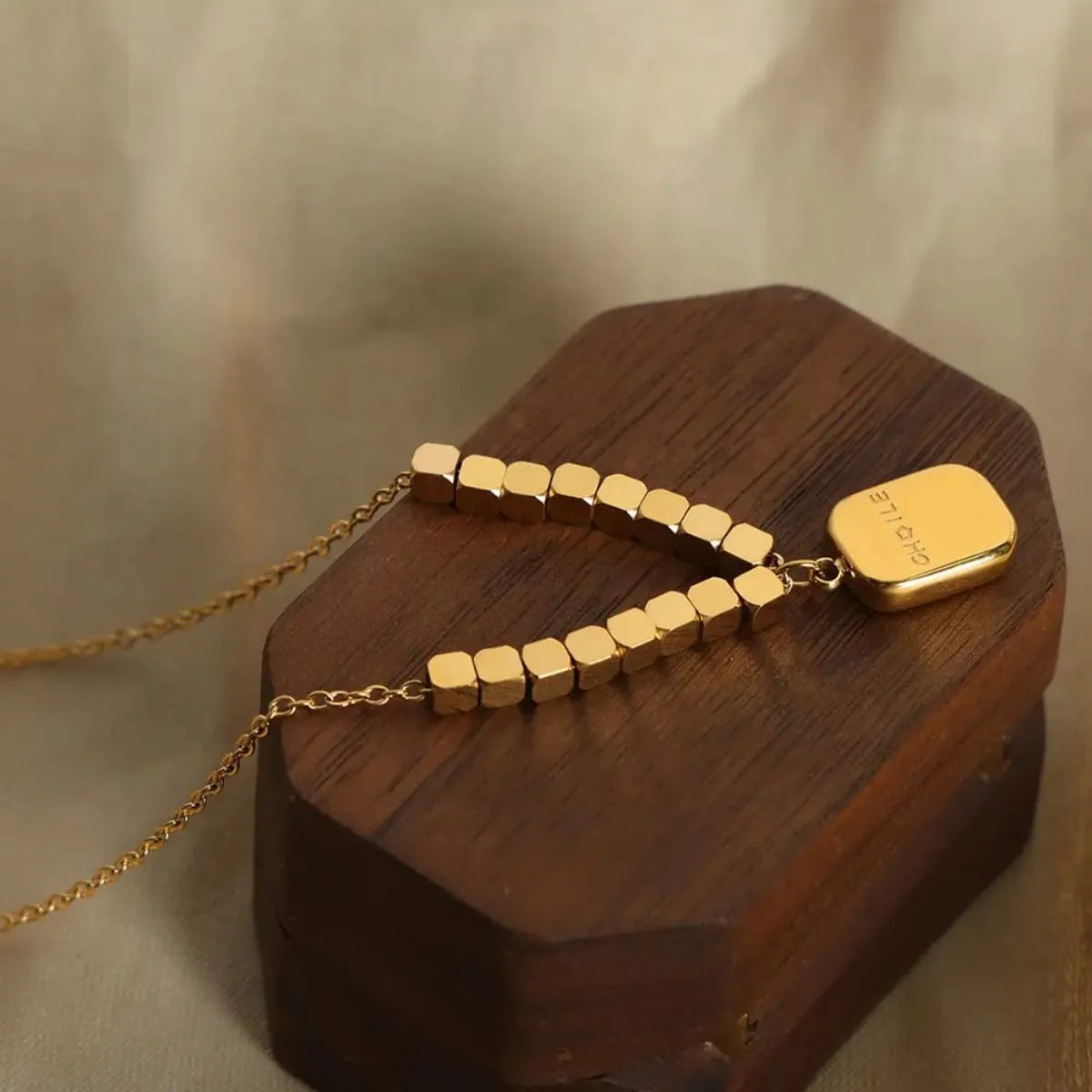 GOLD BAR DROP NECKLACE