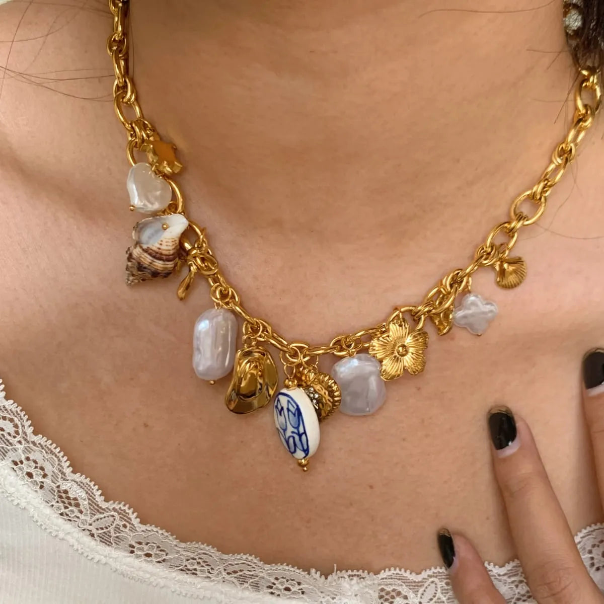 OCEAN STORY CHARM NECKLACE