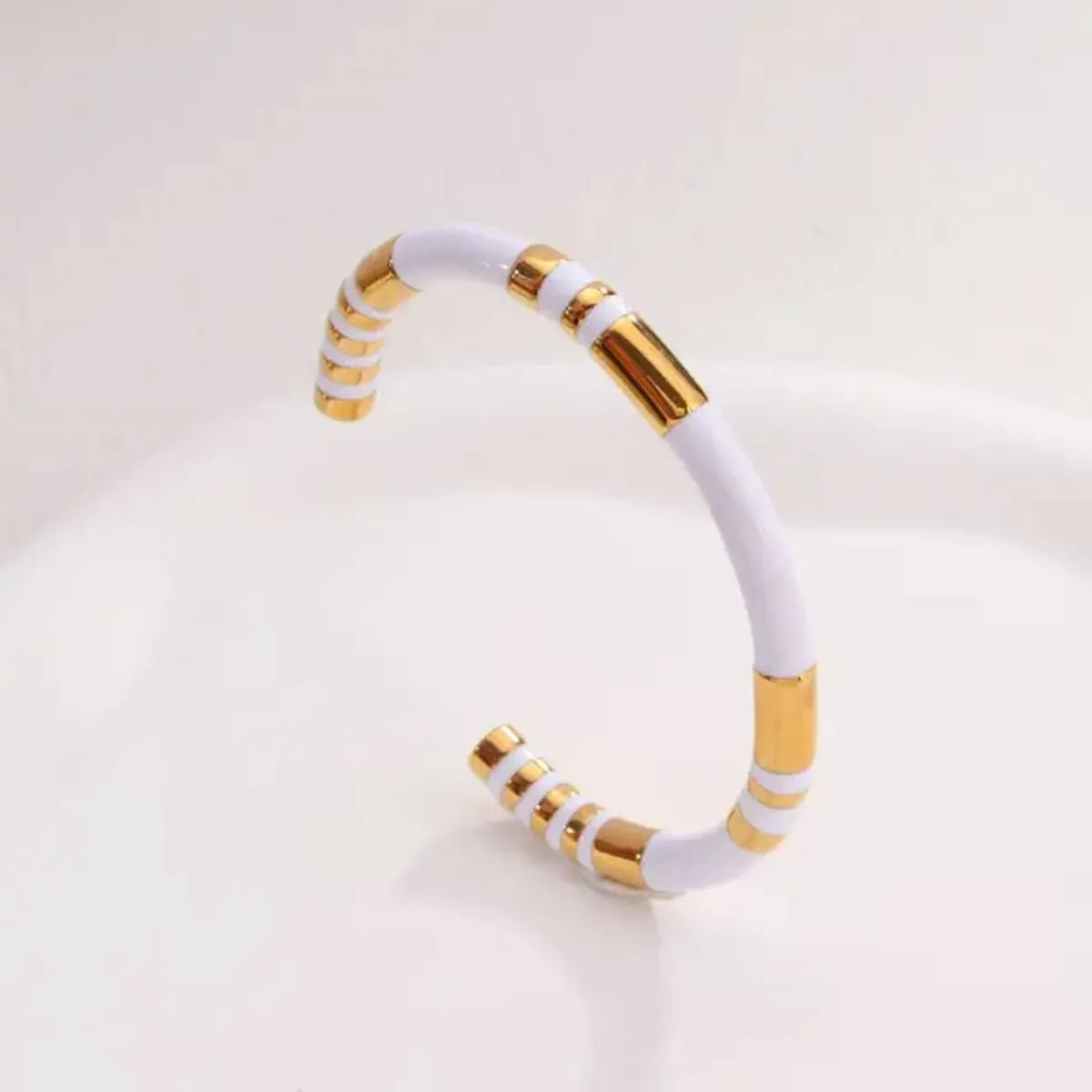 WHITE ENAMEL BRACELET