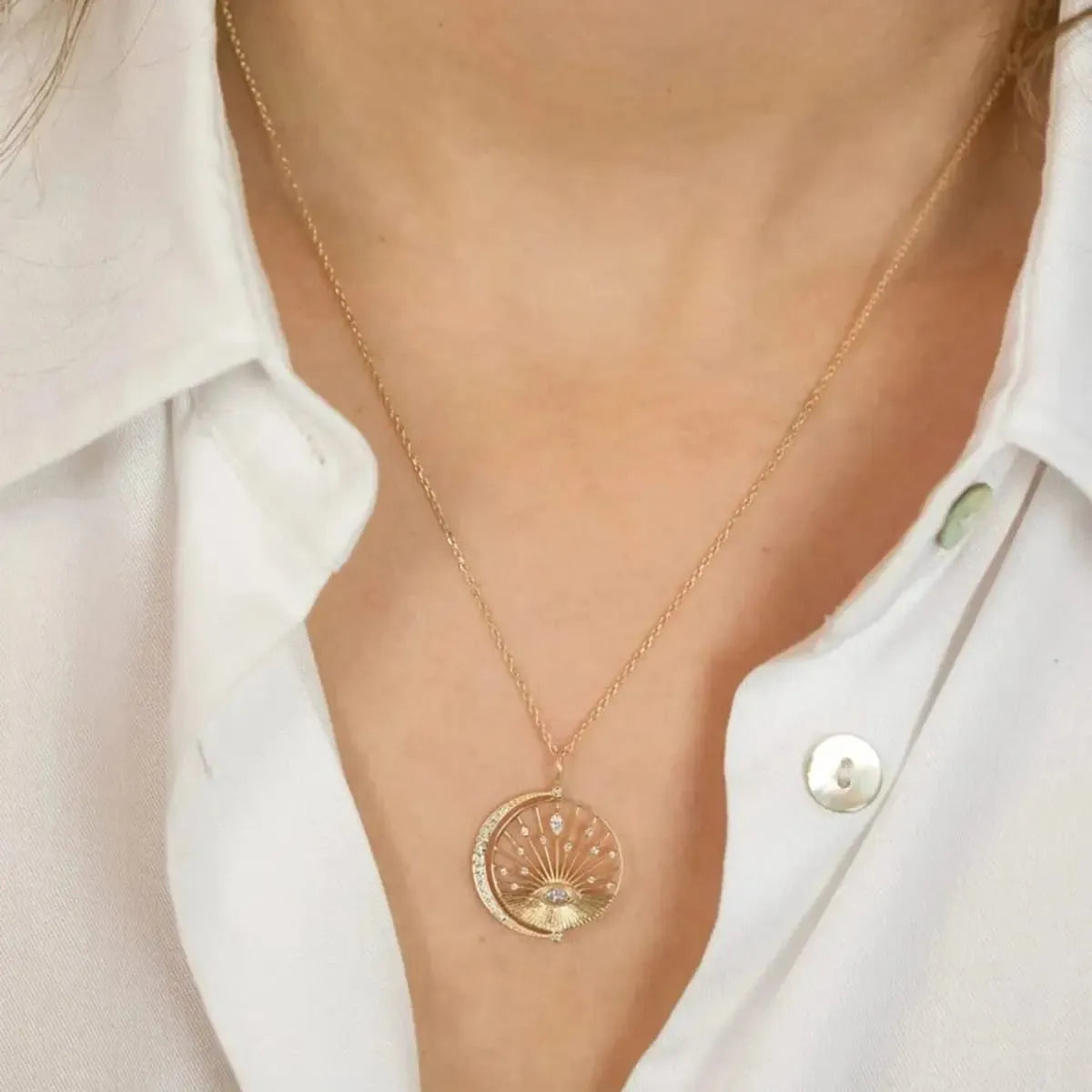 SUNBURST EYE NECKLACE