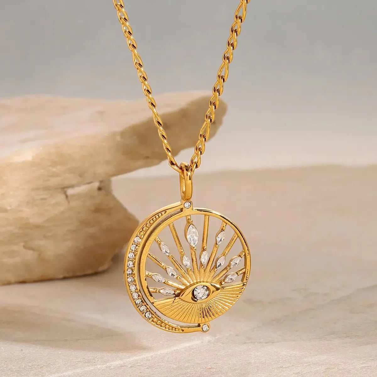 SUNBURST EYE NECKLACE