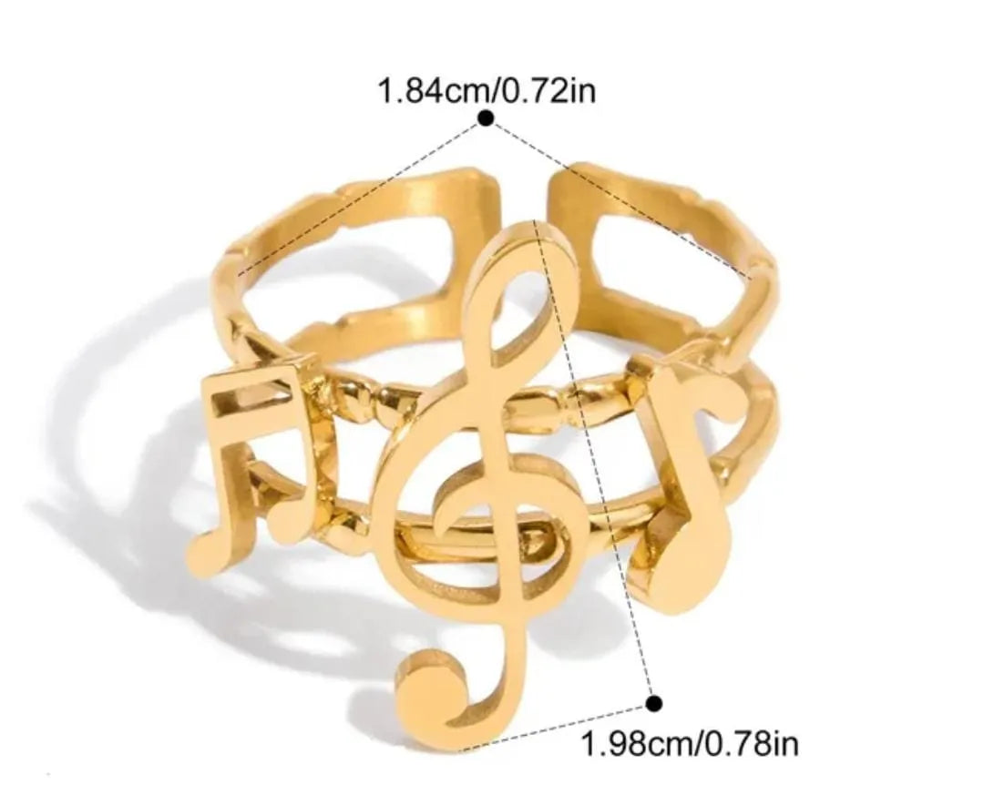 MUSICAL NOTES RING