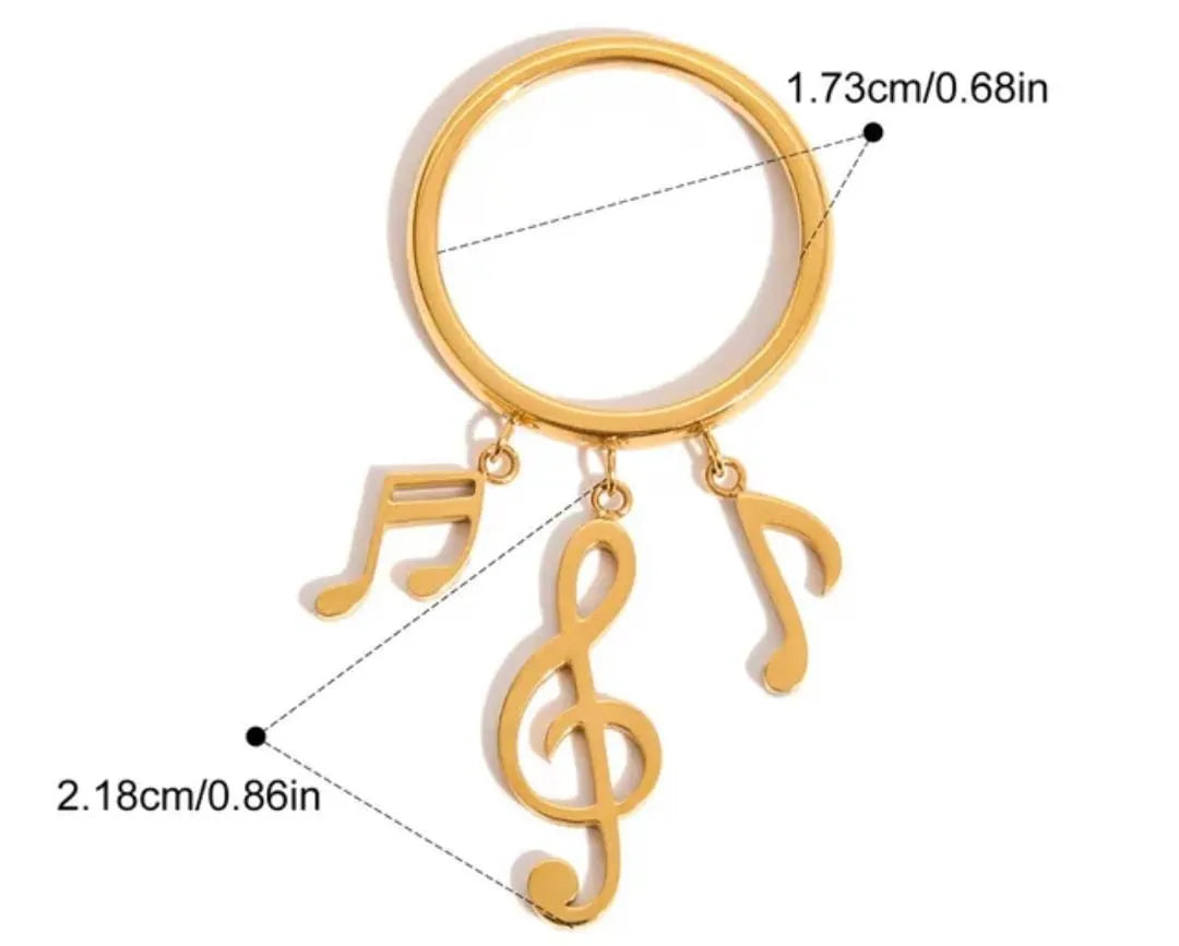 MUSICAL NOTES RING