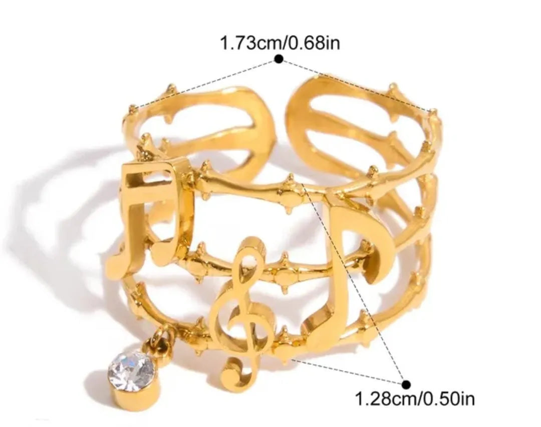 MUSICAL NOTES RING