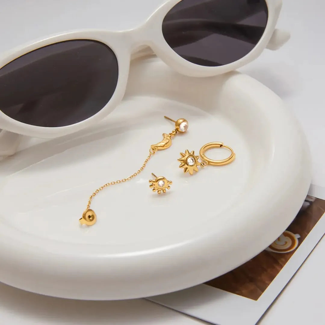 SUN MOON STAR EARRINGS SET