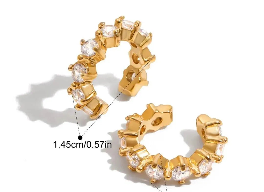 LUXE ZIRCON HOOP EAR CUFFS