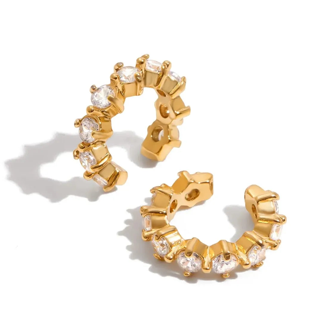 LUXE ZIRCON HOOP EAR CUFFS