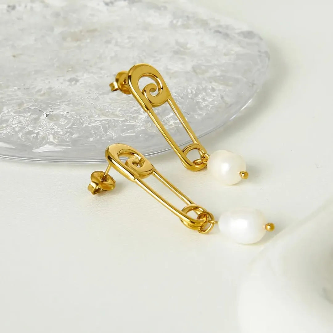 PEARL PIN DROP EARRINGS