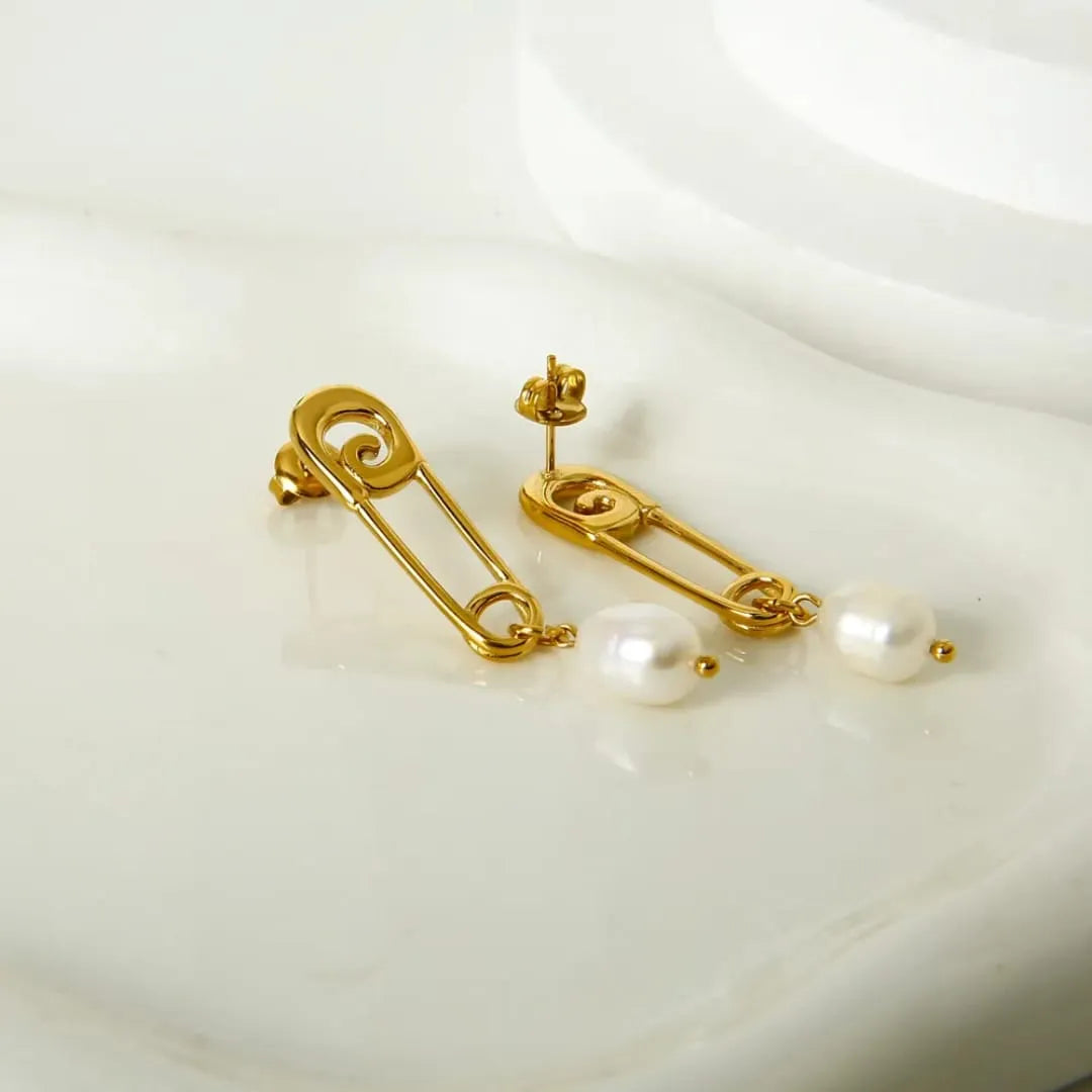 PEARL PIN DROP EARRINGS
