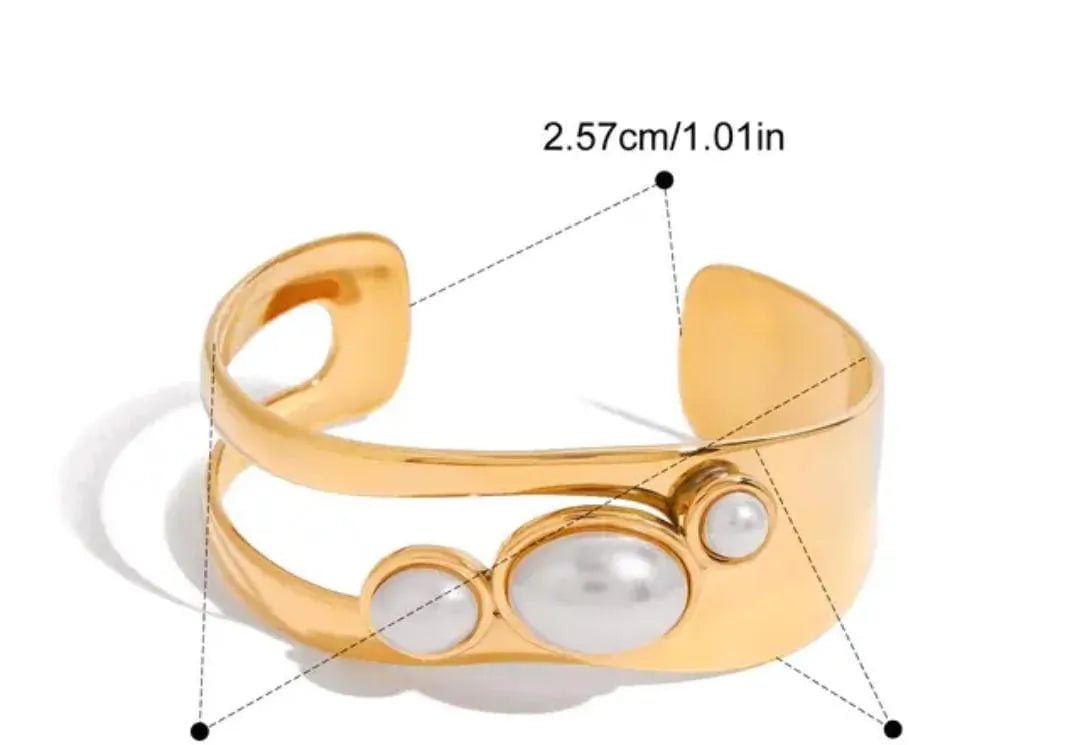 CELESTIAL GEMSTONE CUFF BRACELET