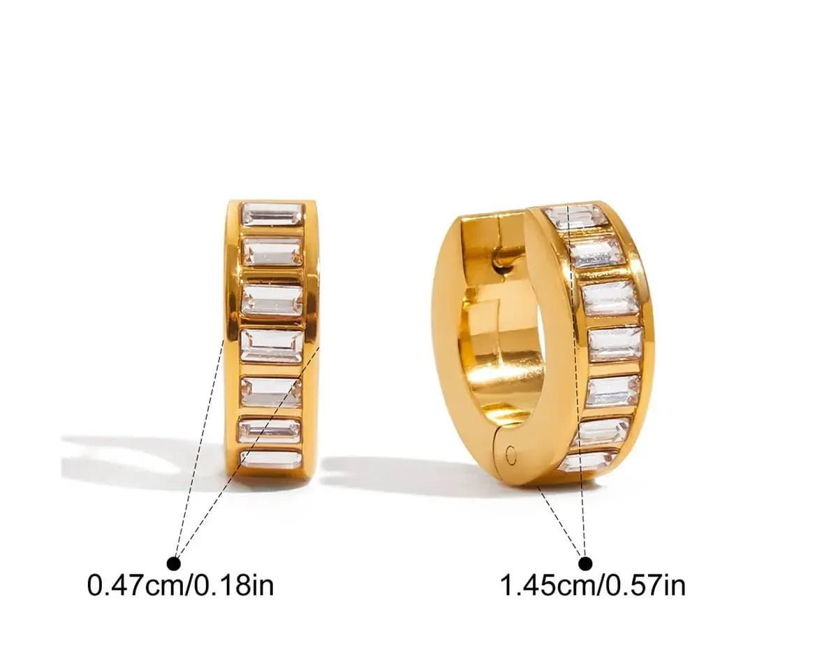 Radiant Baguette Hoops