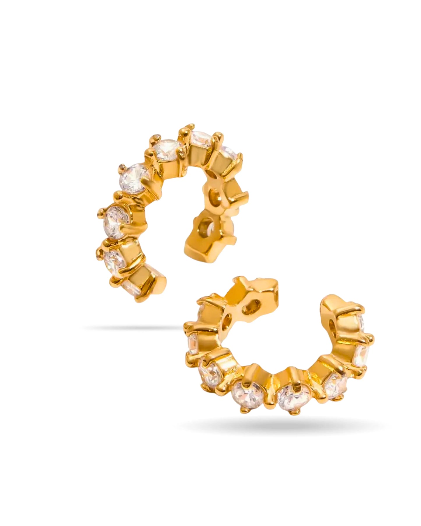 LUXE ZIRCON HOOP EAR CUFFS
