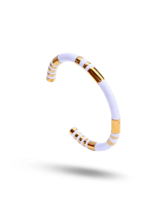 WHITE ENAMEL BRACELET
