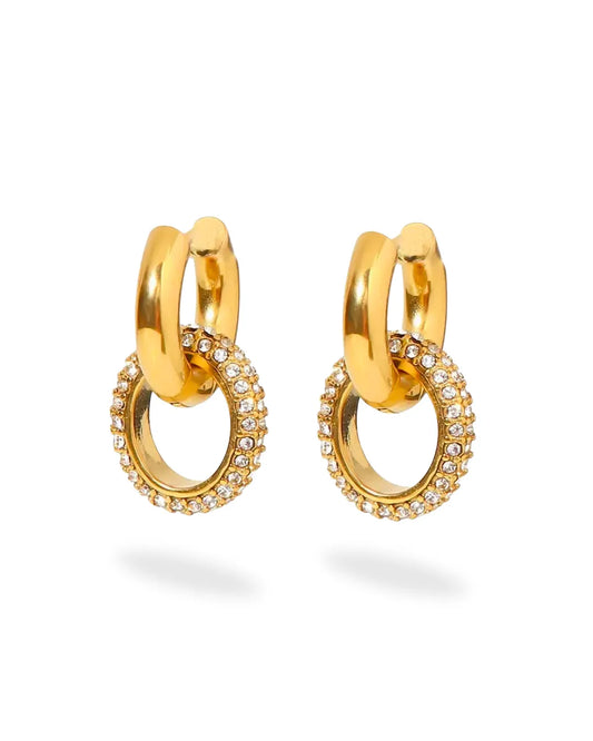 GOLDEN DUO LOOP EARRINGS