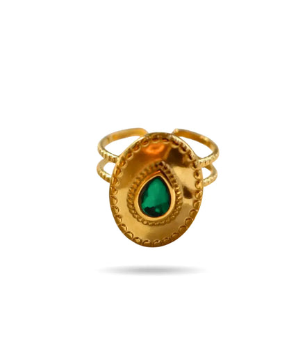 GREEN STONE RING