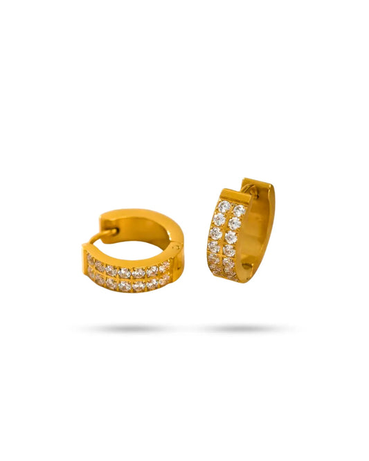DOUBLE ROW SPARKLE HOOPS