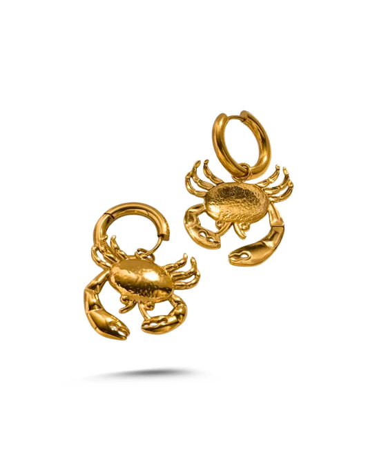CRAB CHARM HOOPS