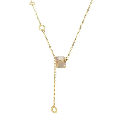 CIRCLE DROP LARIAT NECKLACE