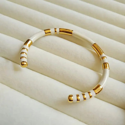 WHITE ENAMEL BRACELET