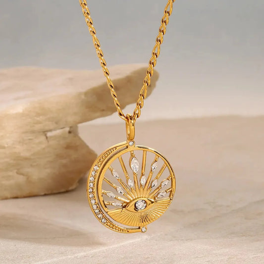 SUNBURST EYE NECKLACE