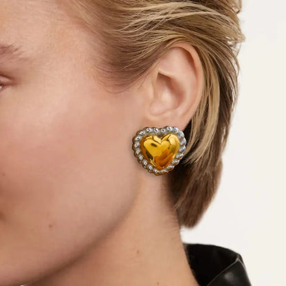 RADIANT HEART STATEMENT EARRINGS