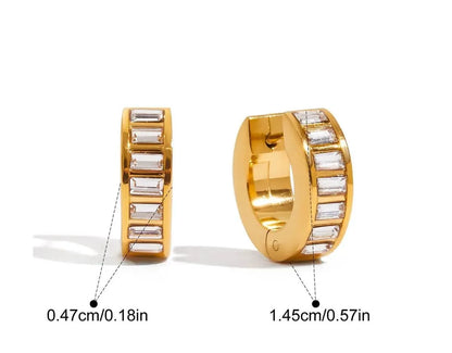 Radiant Baguette Hoops