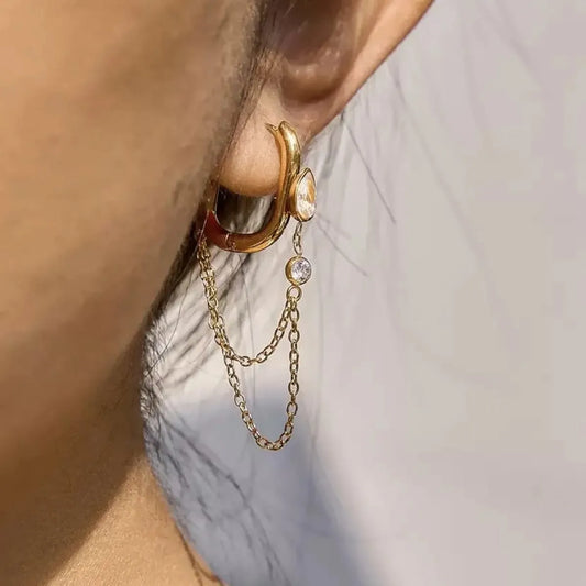 Celeste Chain Hoops