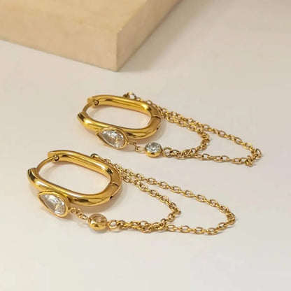 Celeste Chain Hoops
