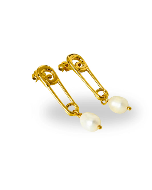 PEARL PIN DROP EARRINGS